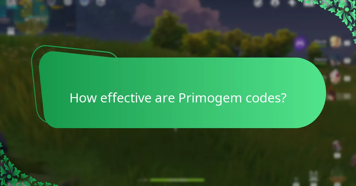 How effective are Primogem codes?