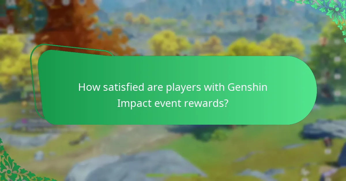 How satisfied are players with Genshin Impact event rewards?