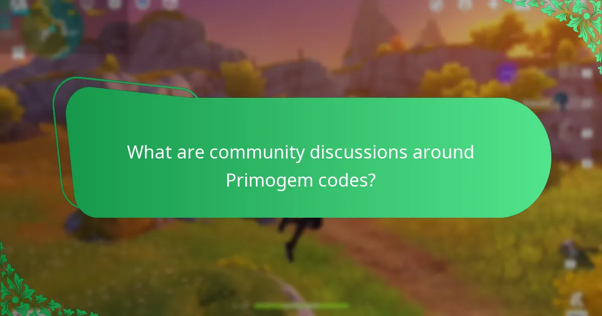 What are community discussions around Primogem codes?