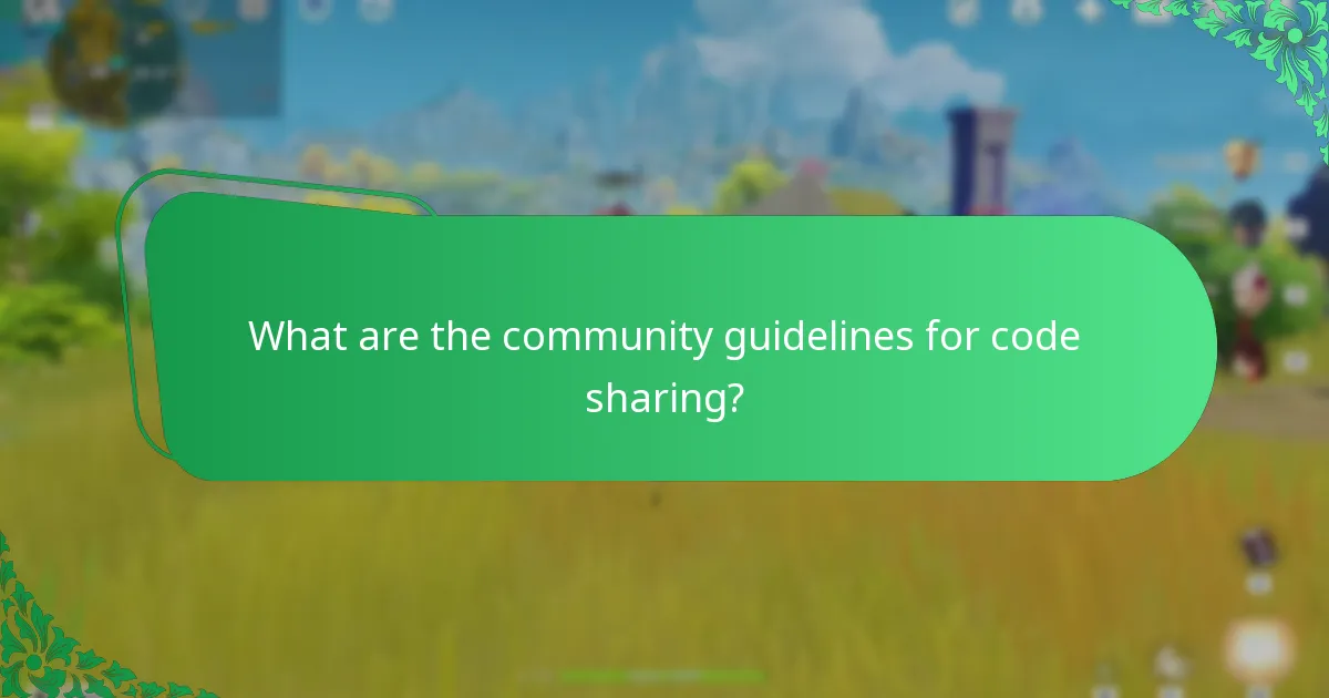 What are the community guidelines for code sharing?