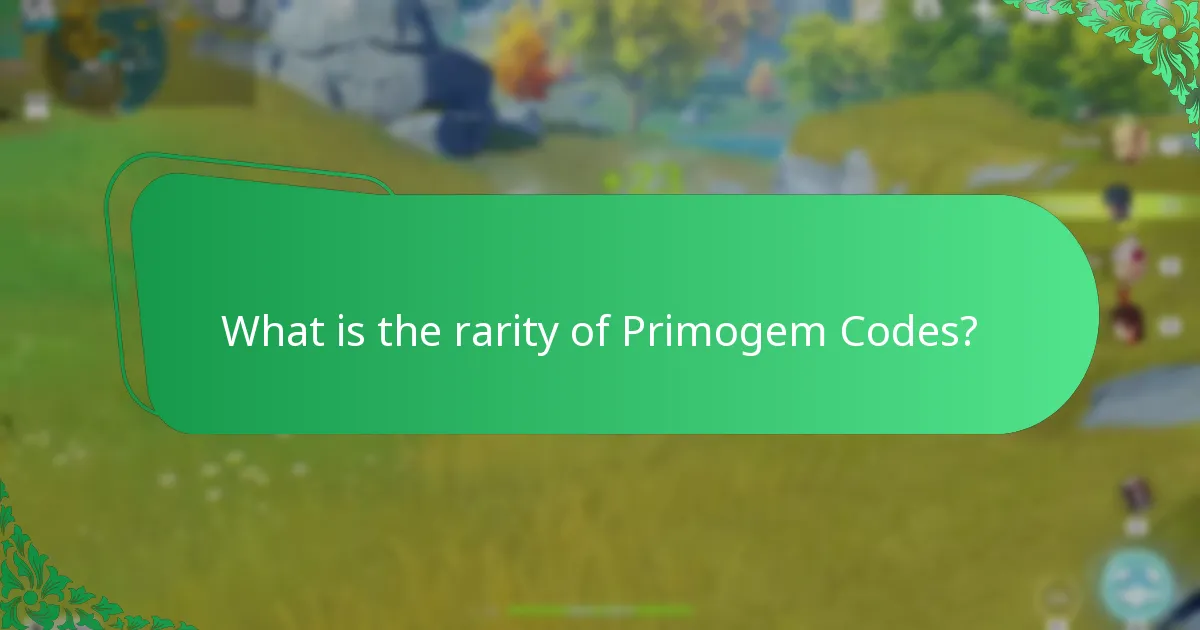 What is the rarity of Primogem Codes?