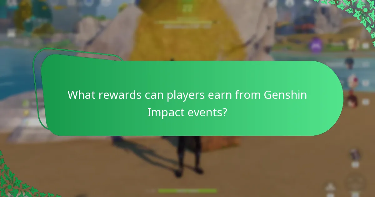 What rewards can players earn from Genshin Impact events?