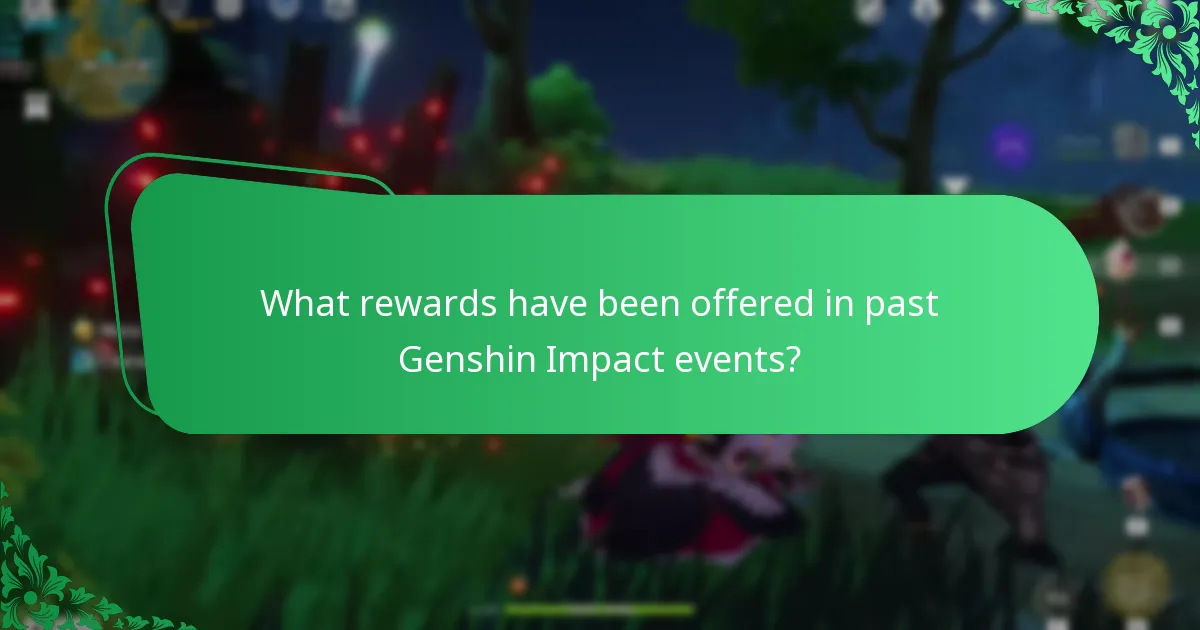 What rewards have been offered in past Genshin Impact events?