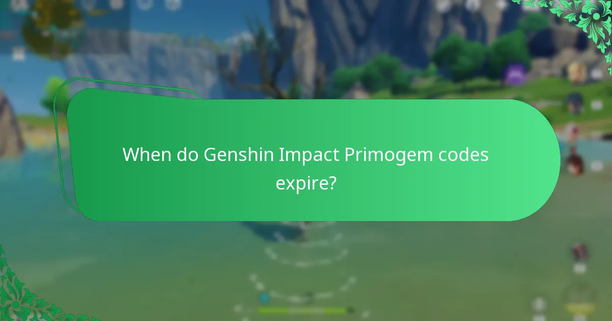 When do Genshin Impact Primogem codes expire?