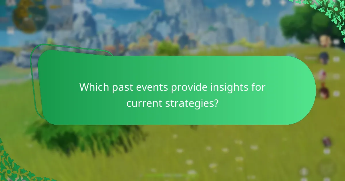 Which past events provide insights for current strategies?