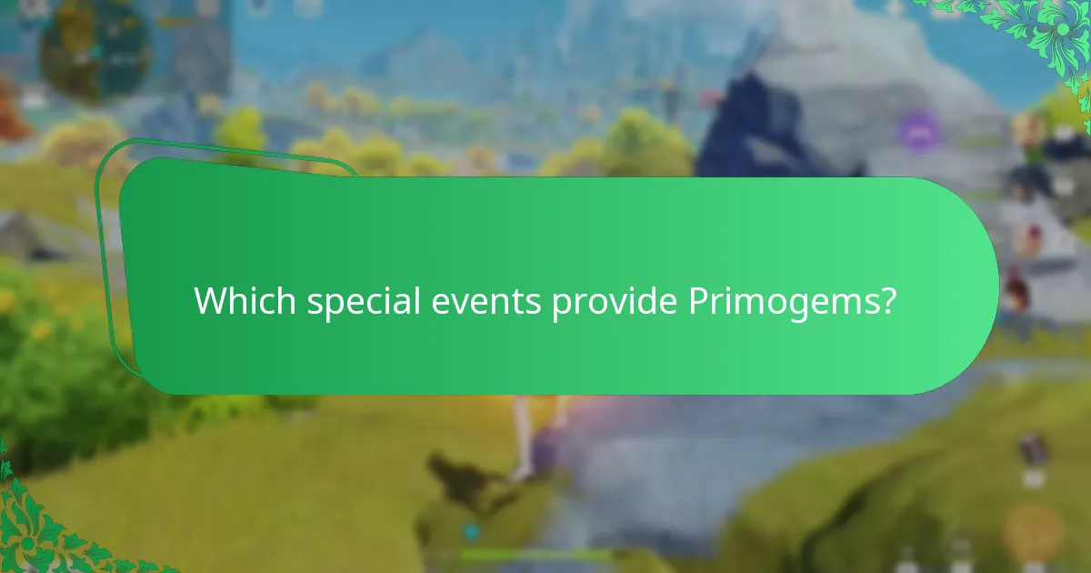 Which special events provide Primogems?